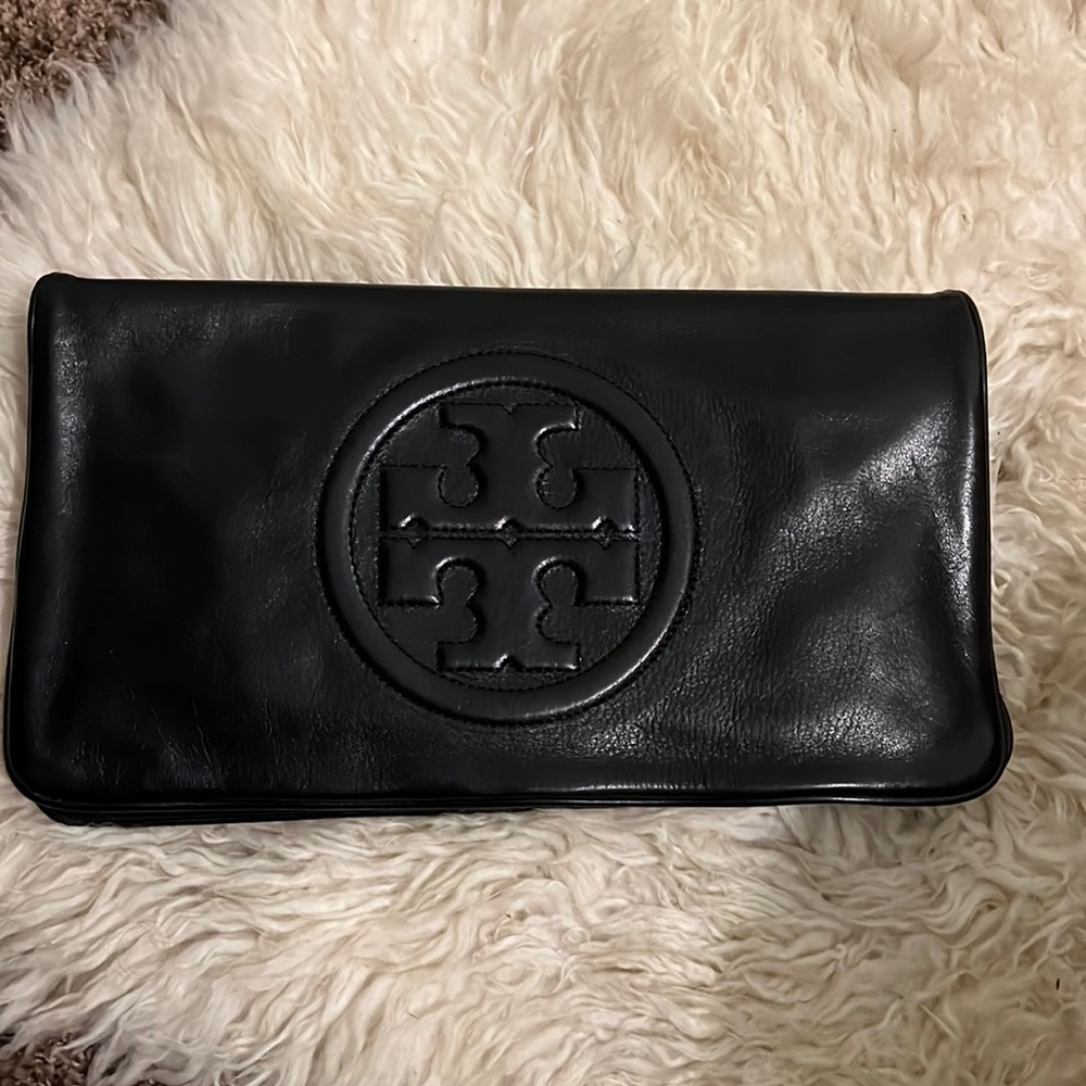 Black Tory Burch Reva Handbag Clutch